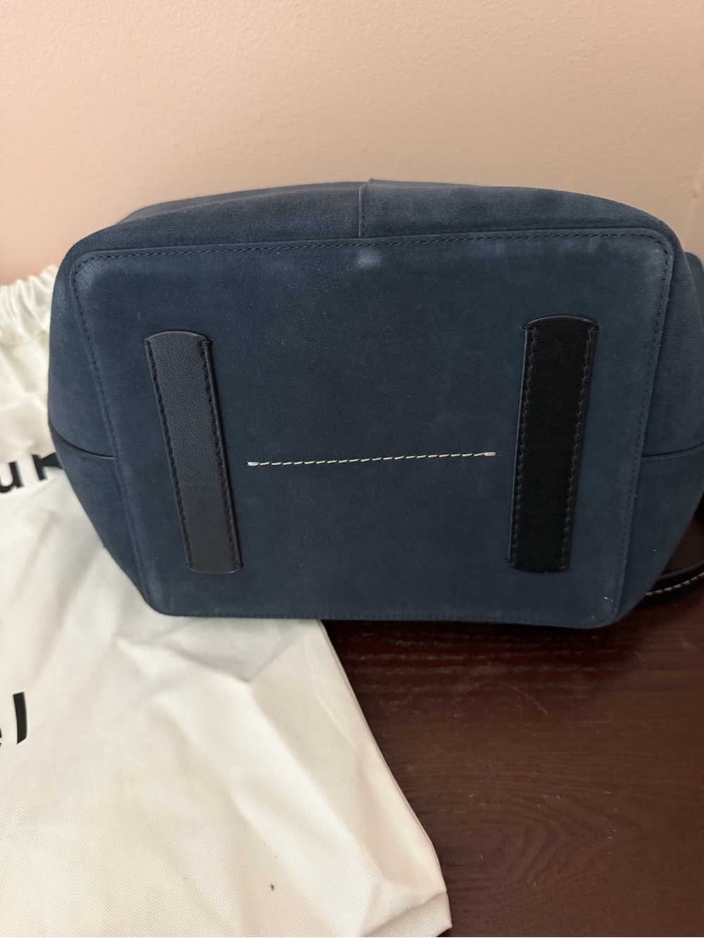 Proenza Schouler Navy Suede Crossbody Tote